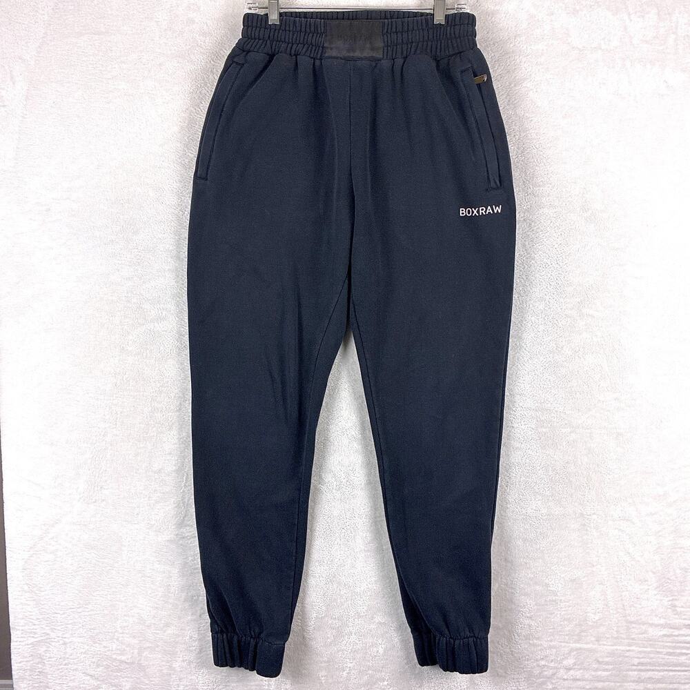 Boxraw Sweatpants Mens XL Black Joggers Drawstring Preppy Streetwear Gym Workout